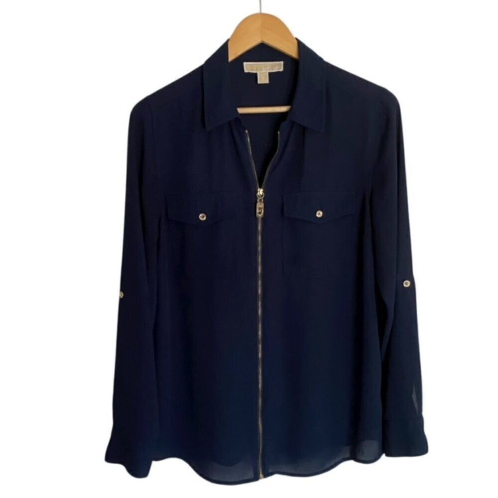 Michael Kors Navy Blouse Medium